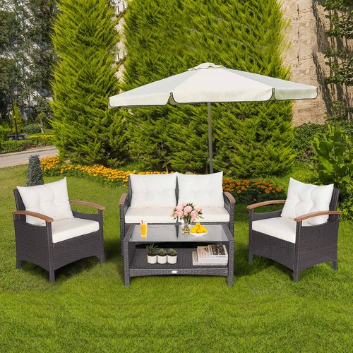 Patio rattan wicker 4pcs - rattan,